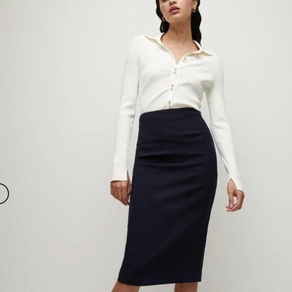 Veronica Beard Dresses & Skirts - Veronica Beard Holmes Pencil Skirt Size 10 Navy